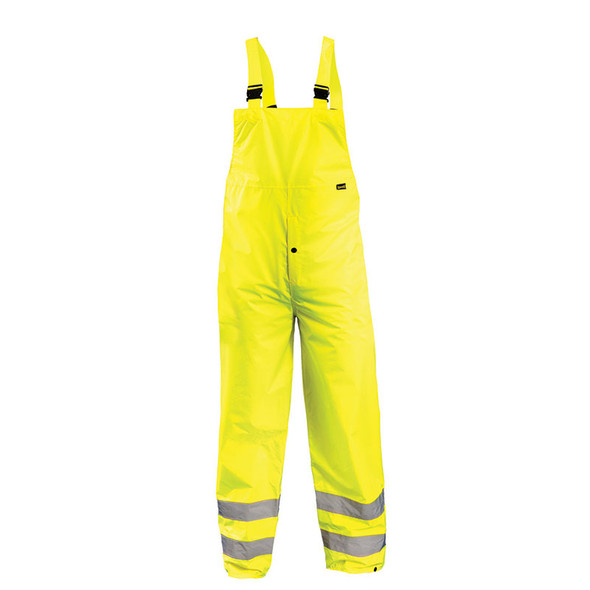 Occunomix Class E Hi Vis Breathable Waterproof Rain Bib LUX-TRBIB Front